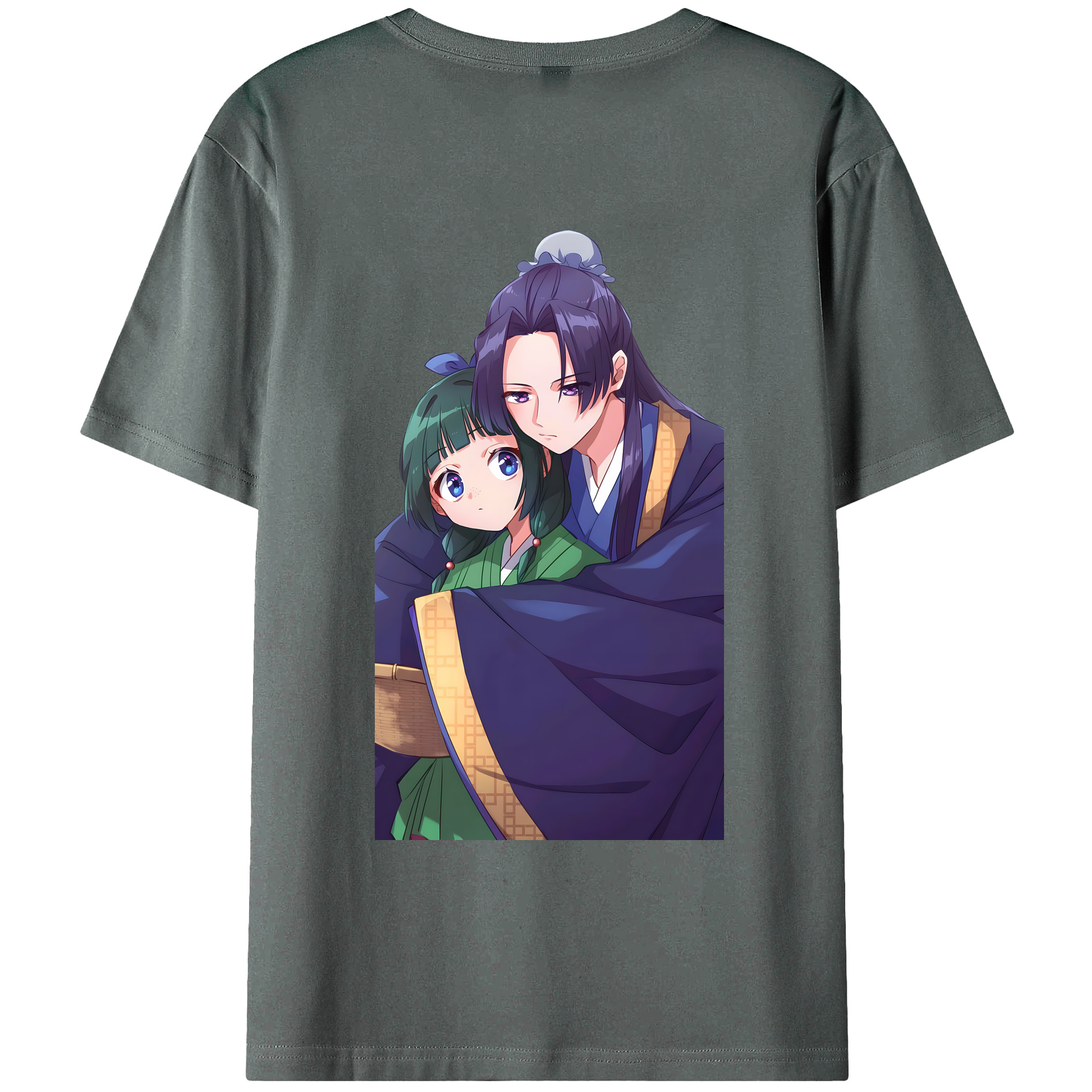 （画像用） 薬屋のひとりごと The Apothecary Diaries 綿100％ メンズ半袖Tシャツ（バックプリント） 通気性